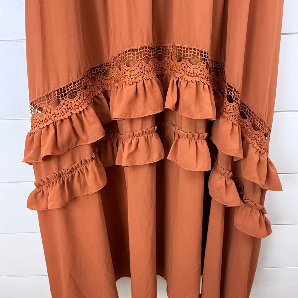 Baltic Born Rust Ruffle Maxi Dress - Picture 11 of 16